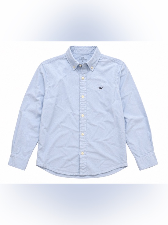 Vineyard Vines Other - Vineyard Vines Boys' Oxford Long Sleeve Whale Shirt- chambray blue - m (12-14)